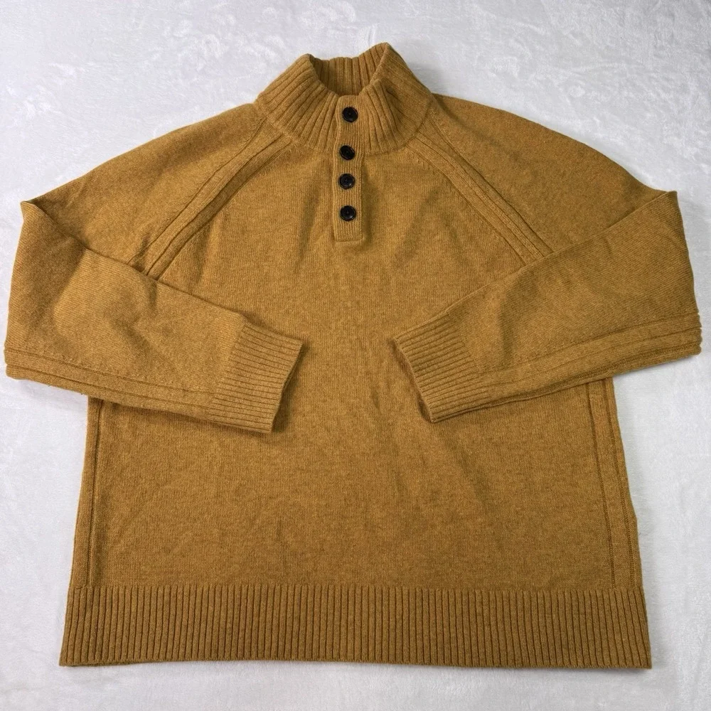 Banana Republic Sweater Mens XL‎ Burnt Orange Pullover Italian Wool Blend SOFT